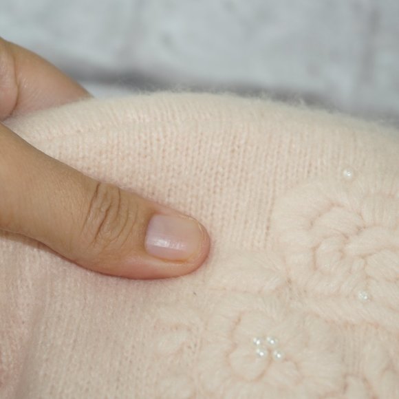 Vintage 80s Lambswool Angora Cardigan Sweater XL - Picture 4 of 9